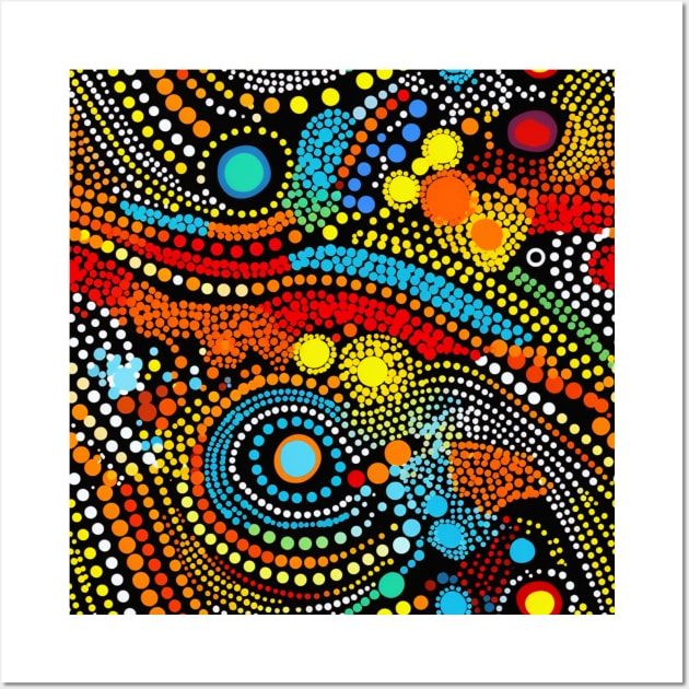 Aboriginal Abstract Dot Art Fusion Wall Art by acrylicpainterr